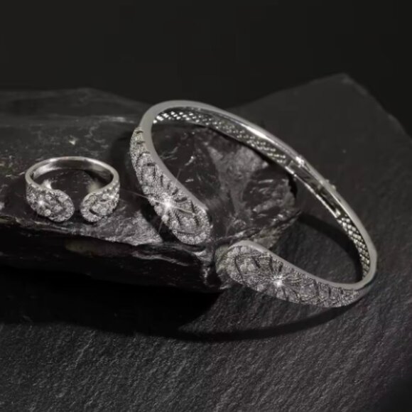 Romantic Earrings, Bracelet, and Ring set is not just for weddings any occasion - Picture 5 of 12